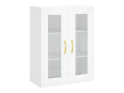 Aparador alto blanco 69,5x34x180 cm Madera contrachapada