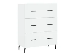 Aparador alto blanco 69,5x34x180 cm Madera contrachapada