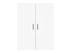 Aparador alto blanco 69,5x34x180 cm Madera contrachapada
