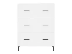 Aparador alto blanco 69,5x34x180 cm Madera contrachapada