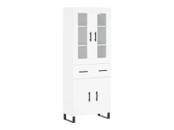 Aparador alto blanco 69,5x34x180 cm Madera contrachapada