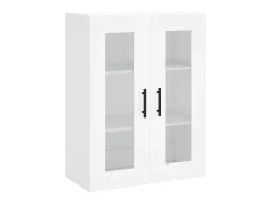 Aparador alto blanco 69,5x34x180 cm Madera contrachapada