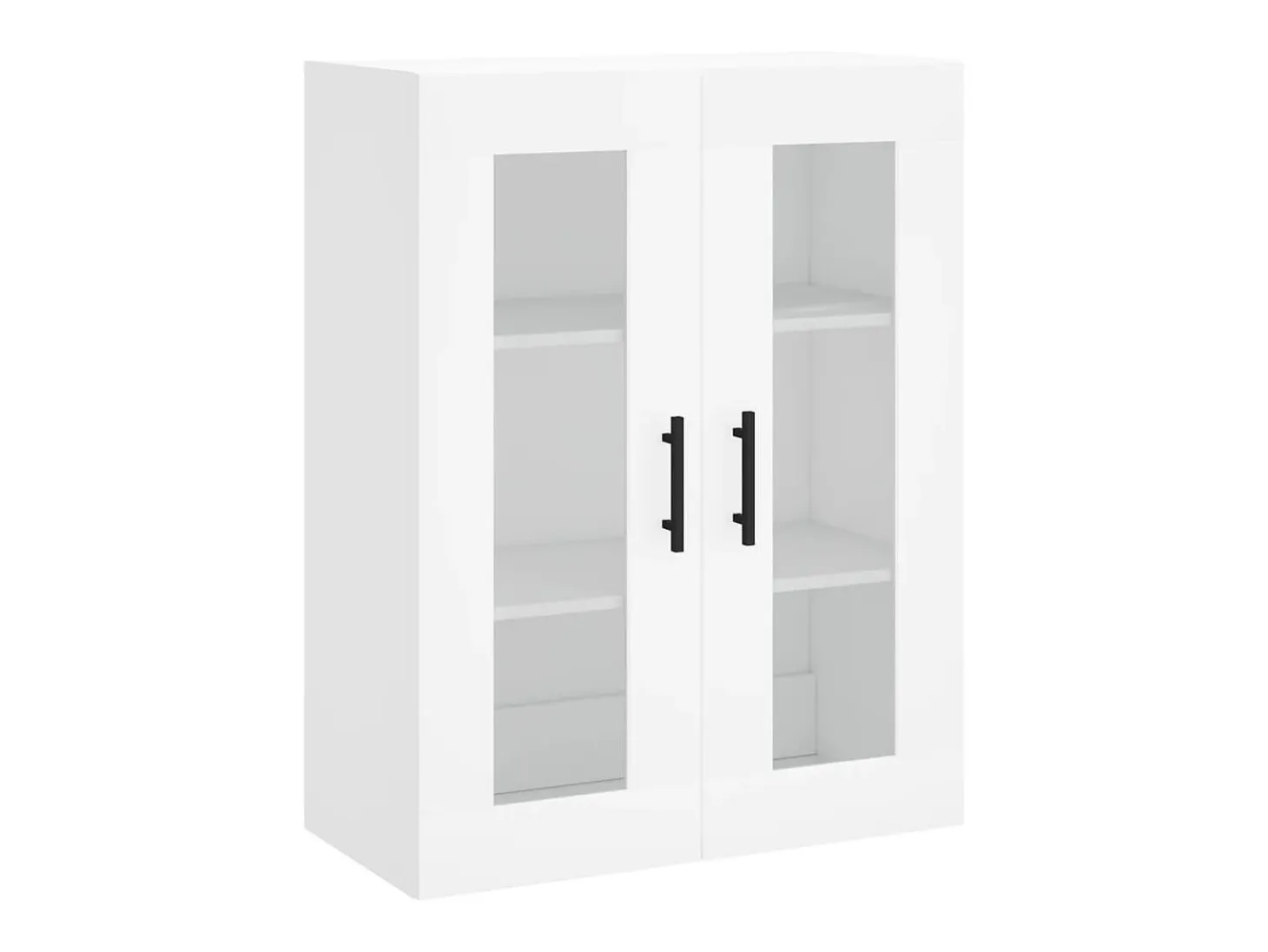 Aparador alto blanco 69,5x34x180 cm Madera contrachapada