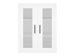 Aparador alto blanco 69,5x34x180 cm Madera contrachapada