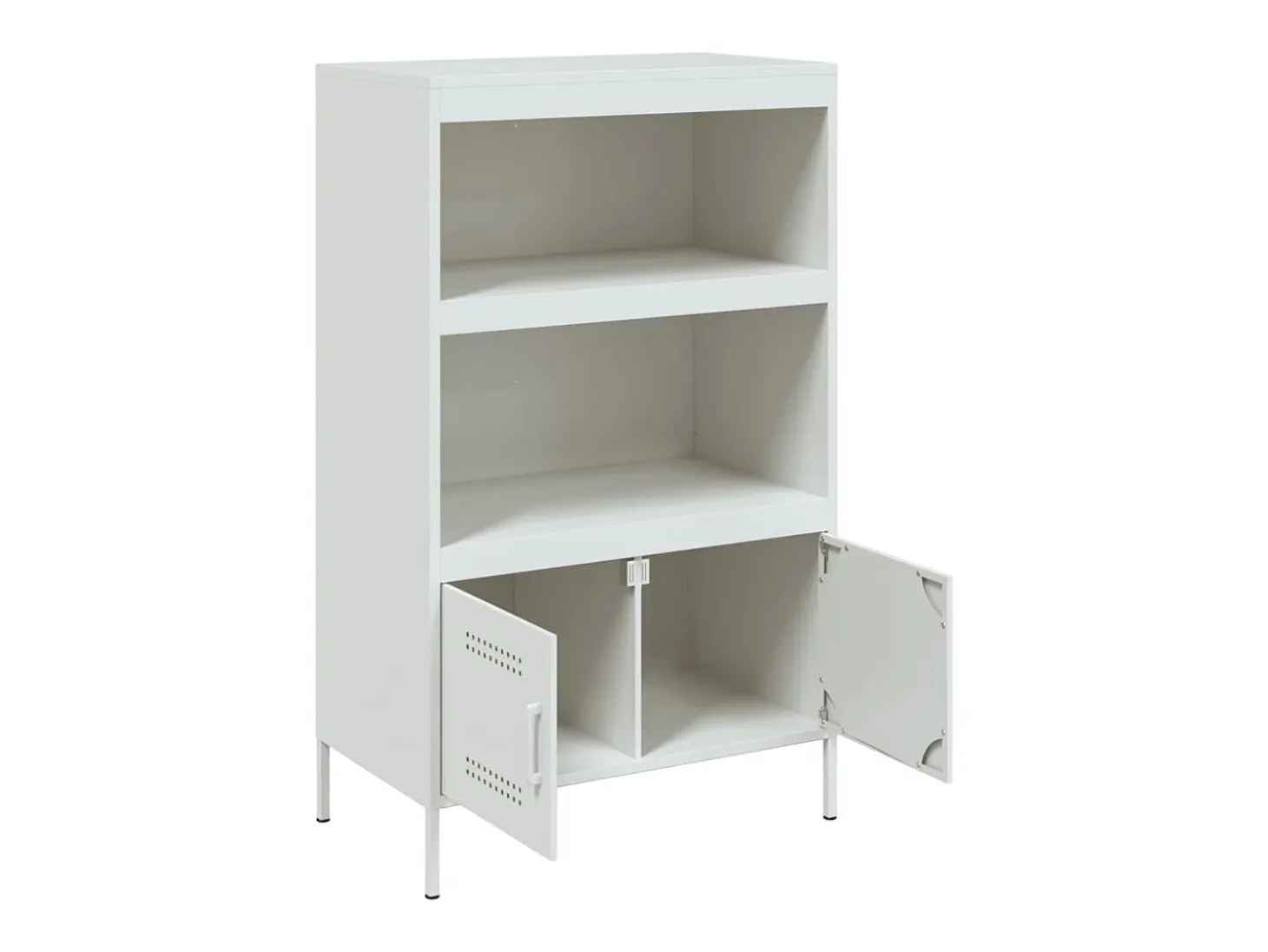 Aparador alto blanco 68x39x113 cm acero
