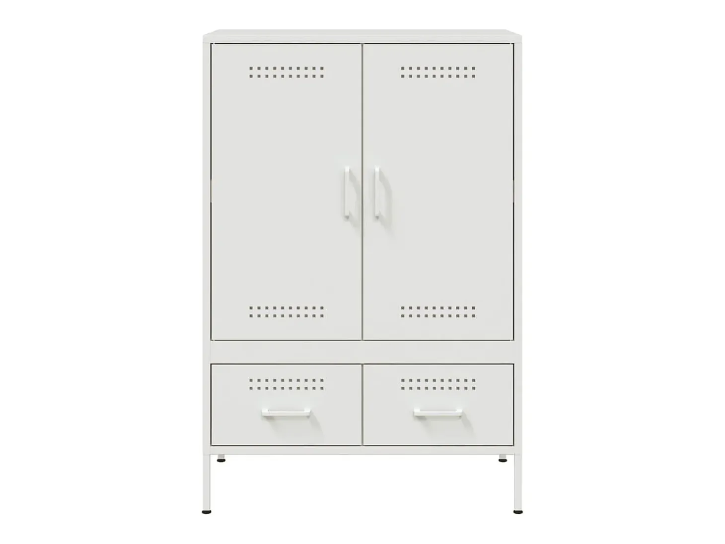 Aparador alto blanco 68x39x101,5 cm acero