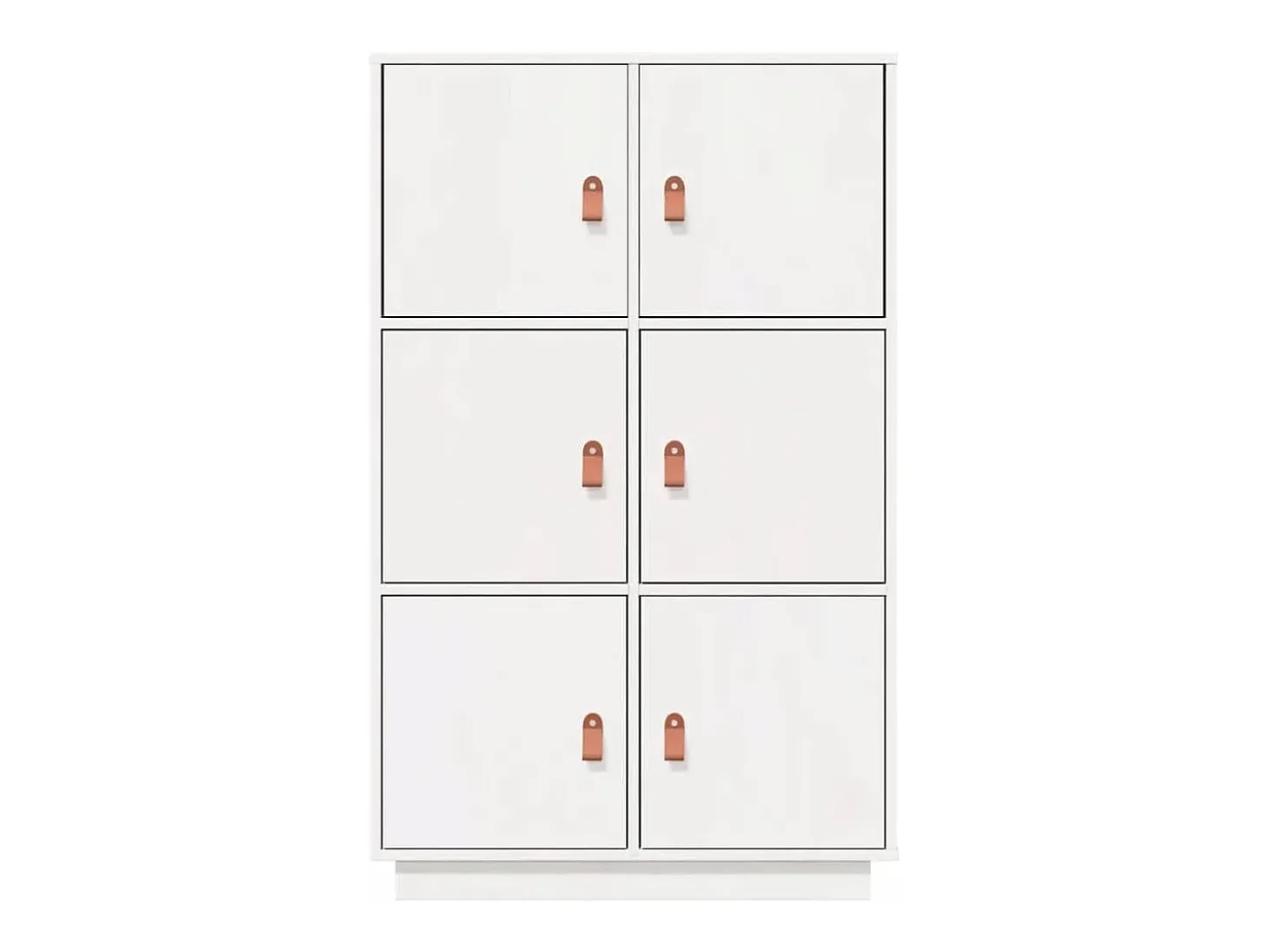 Aparador alto Blanco 67x40x108,5 cm Madera maciza de pino