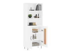 Aparador alto blanco 69,5x34x180 cm Madera contrachapada