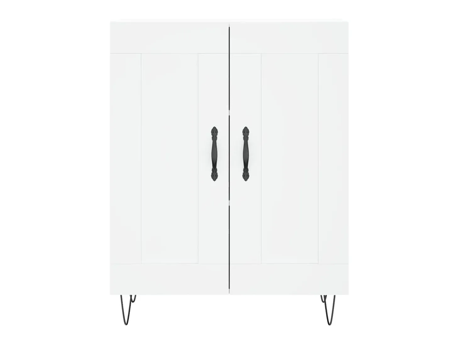 Aparador alto blanco 69,5x34x180 cm Madera contrachapada