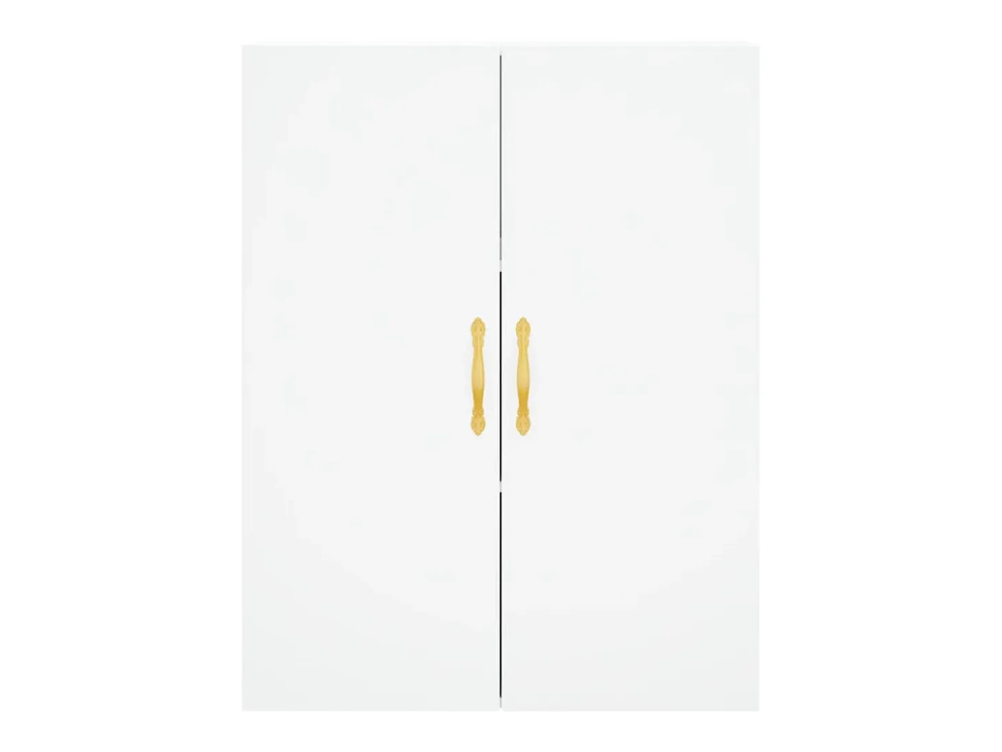 Aparador alto blanco 69,5x34x180 cm Madera contrachapada