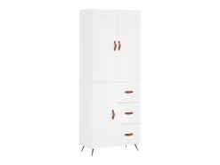 Aparador alto blanco 69,5x34x180 cm Madera contrachapada