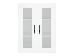 Aparador alto blanco 69,5x34x180 cm Madera contrachapada