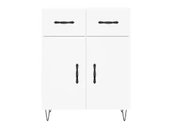 Aparador alto blanco 69,5x34x180 cm Madera contrachapada