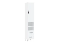 Aparador alto blanco 34,5x34x180 cm Madera contrachapada