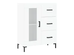 Aparador alto blanco 69,5x34x180 cm Madera contrachapada