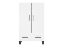 Aparador alto blanco 69,5x31x115 cm madera contrachapada