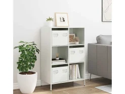 Aparador alto blanco 68x39x103,5 cm acero