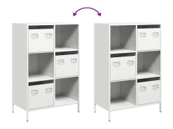 Aparador alto blanco 68x39x103,5 cm acero