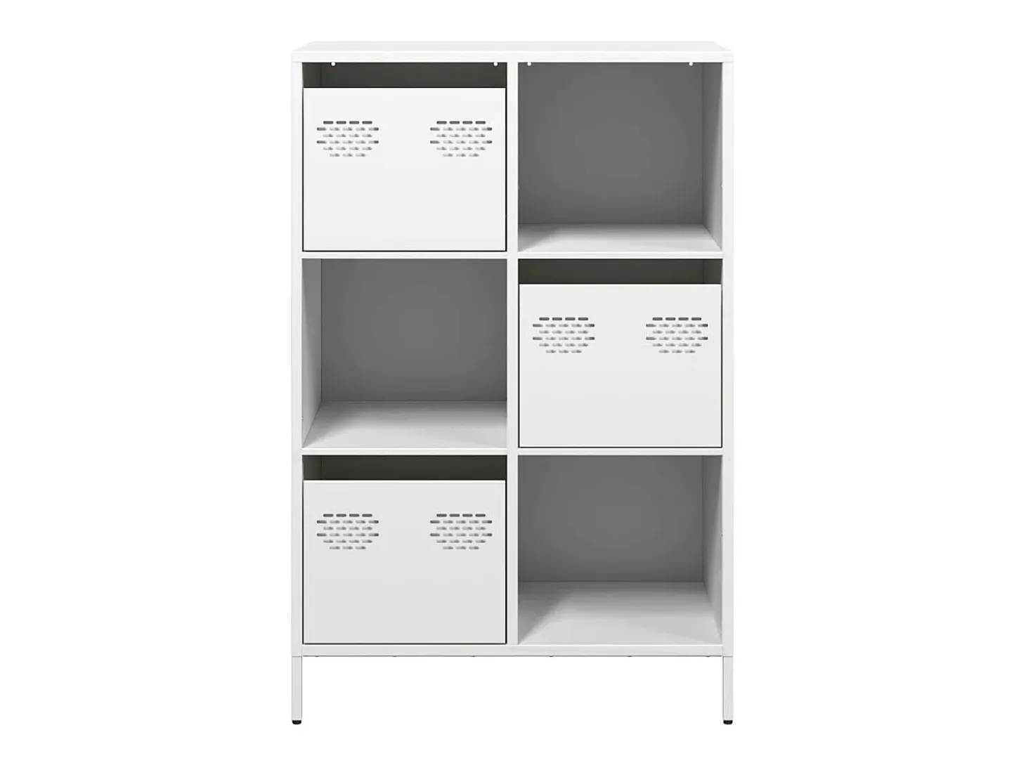 Aparador alto blanco 68x39x103,5 cm acero