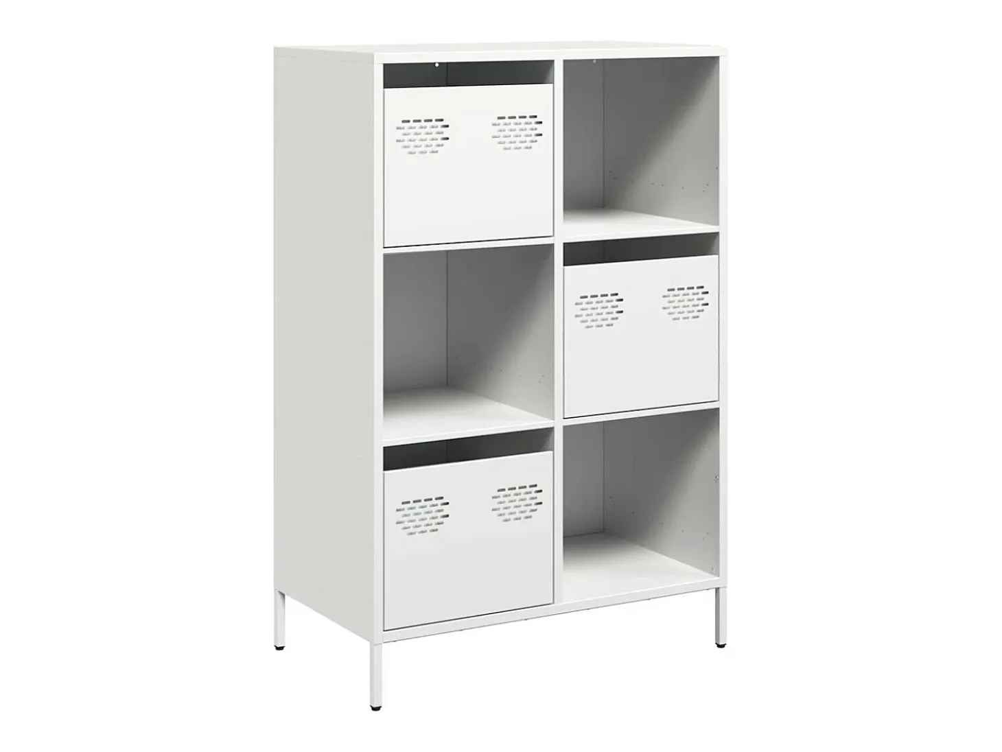 Aparador alto blanco 68x39x103,5 cm acero