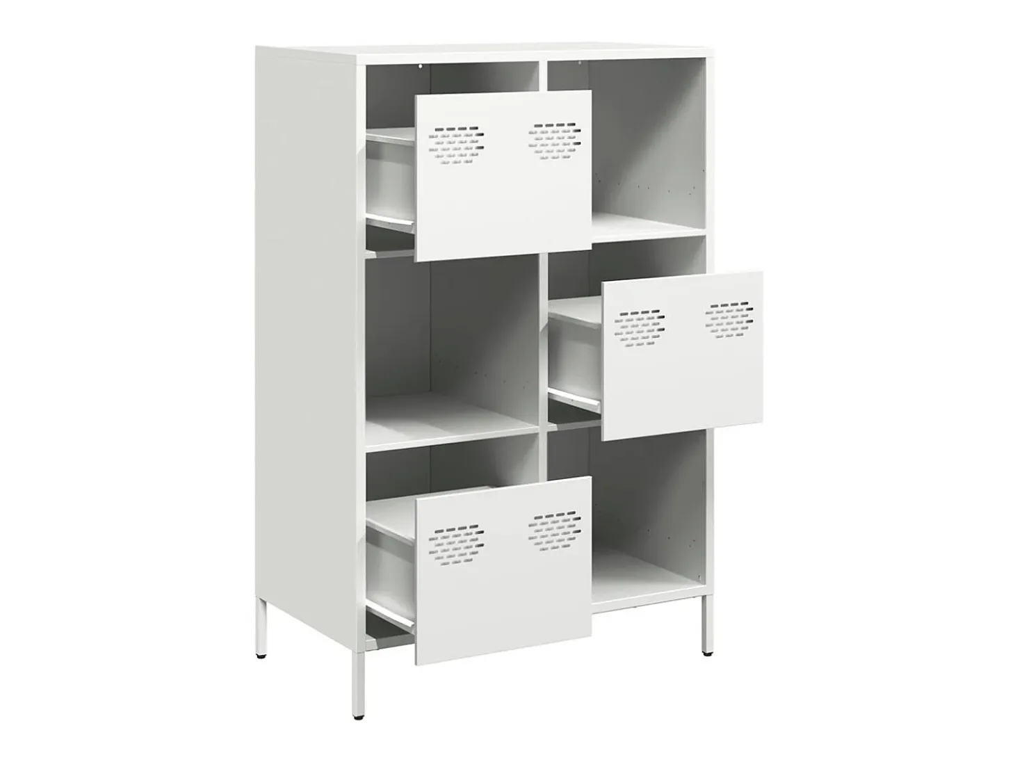 Aparador alto blanco 68x39x103,5 cm acero