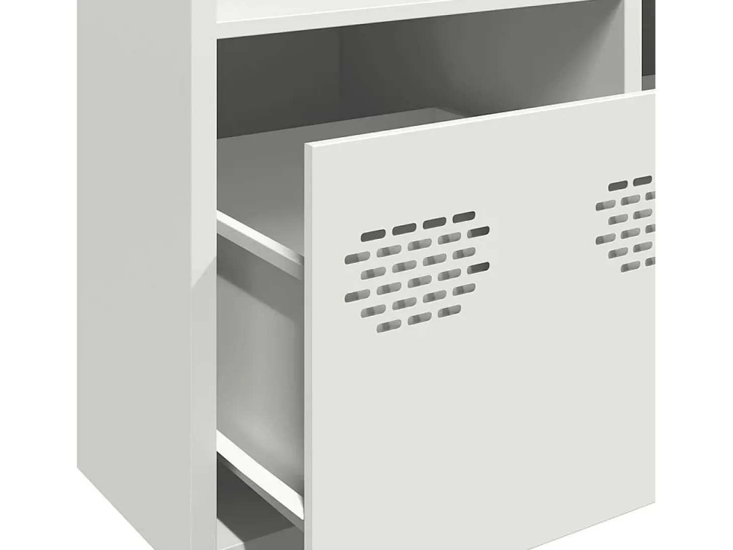 Aparador alto blanco 68x39x103,5 cm acero