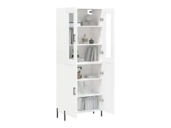 Aparador alto blanco 69,5x34x180 cm Madera contrachapada