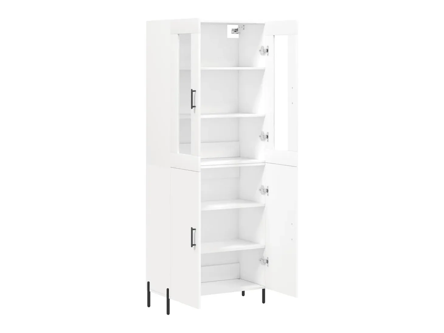 Aparador alto blanco 69,5x34x180 cm Madera contrachapada