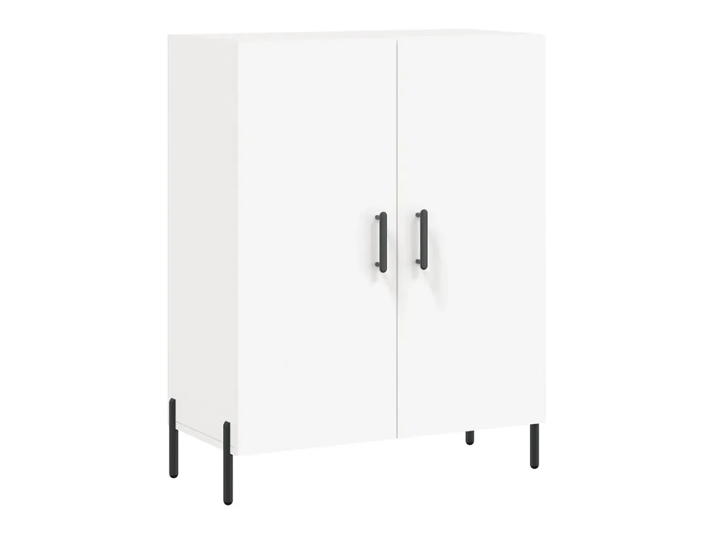 Aparador alto blanco 69,5x34x180 cm Madera contrachapada