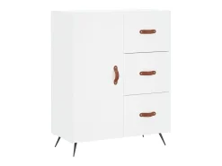 Aparador alto blanco 69,5x34x180 cm Madera contrachapada