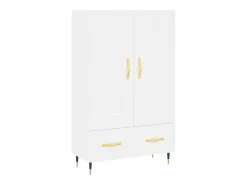 Aparador alto blanco 69,5x31x115 cm madera contrachapada