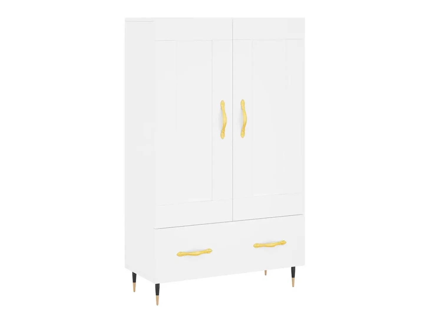 Aparador alto blanco 69,5x31x115 cm madera contrachapada