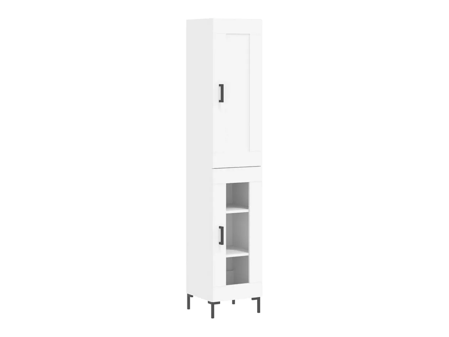 Aparador alto blanco 34,5x34x180 cm Madera contrachapada
