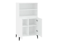 Aparador alto blanco 60x36x110 cm Madera contrachapada