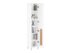 Aparador alto blanco 34,5x34x180 cm Madera contrachapada