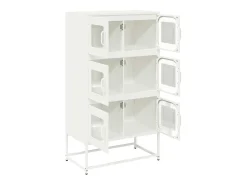 Aparador alto blanco 68x39x123 cm acero