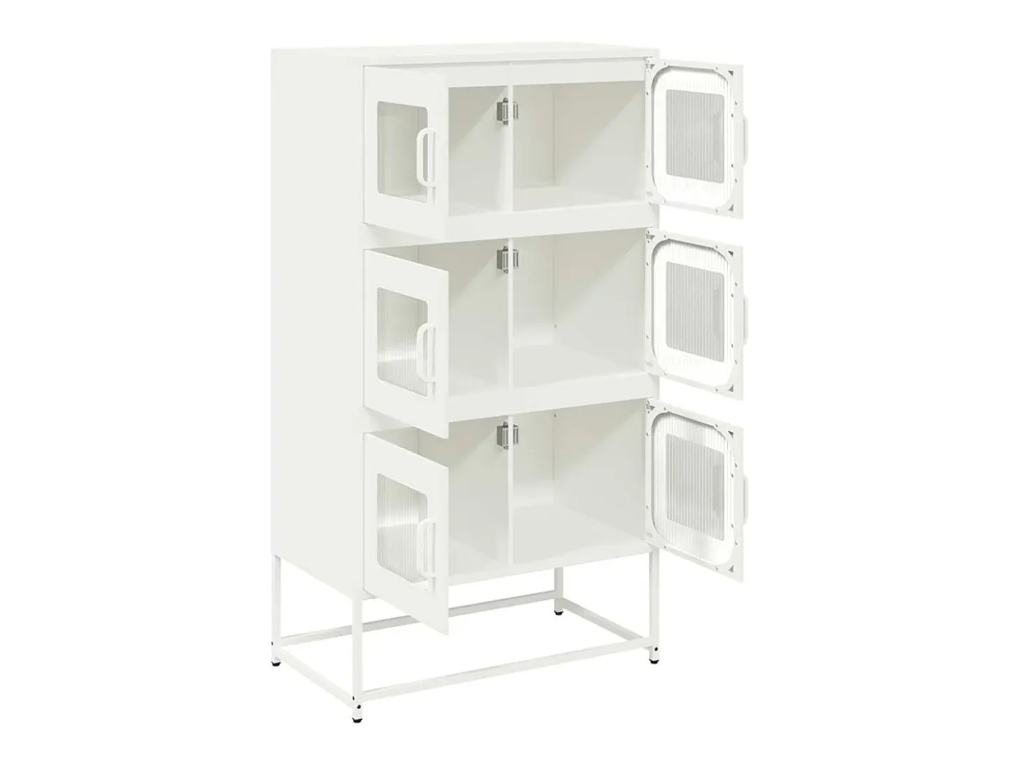 Aparador alto blanco 68x39x123 cm acero