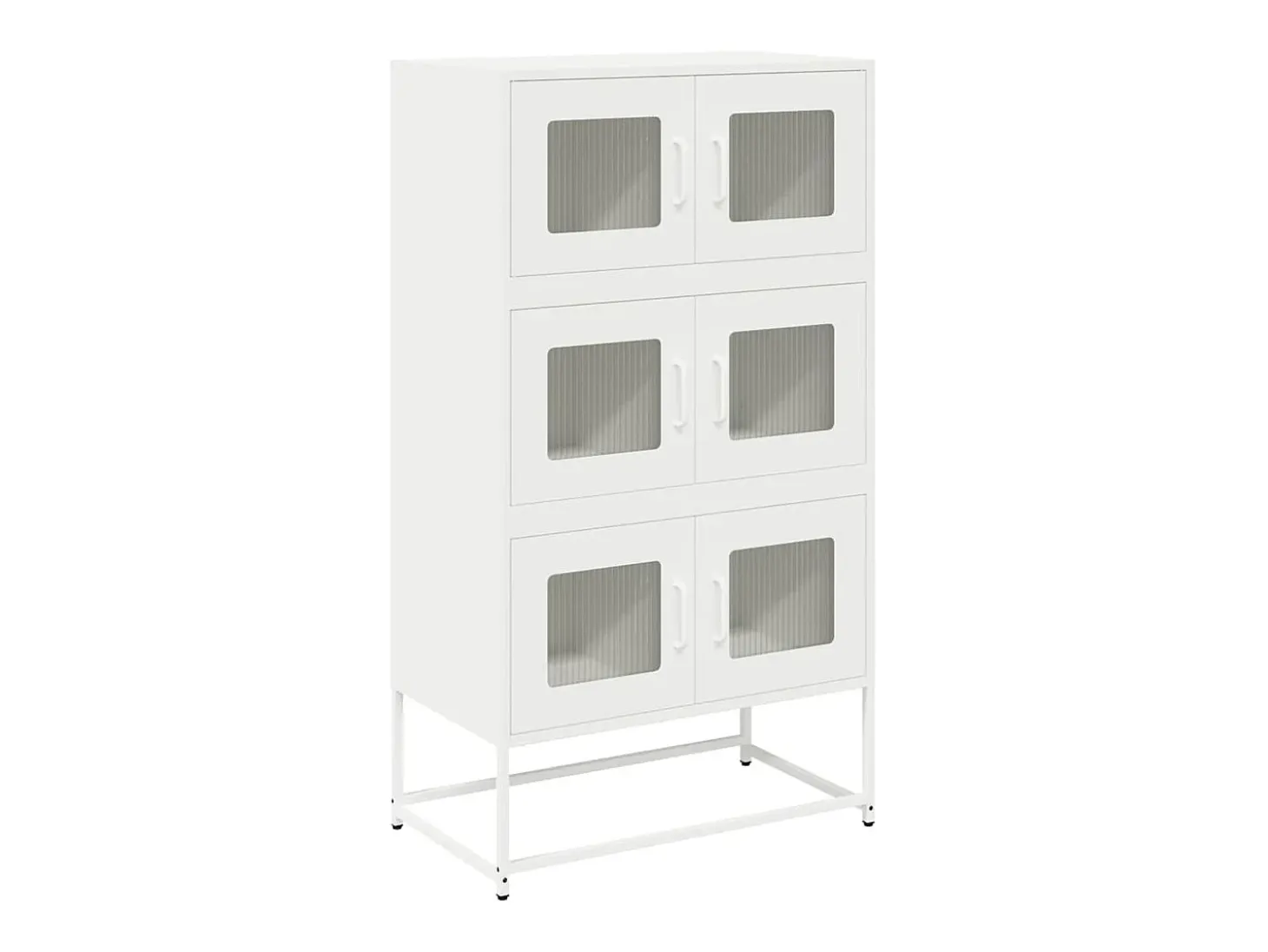 Aparador alto blanco 68x39x123 cm acero