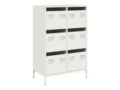 Aparador alto blanco 68x39x101,5 cm acero