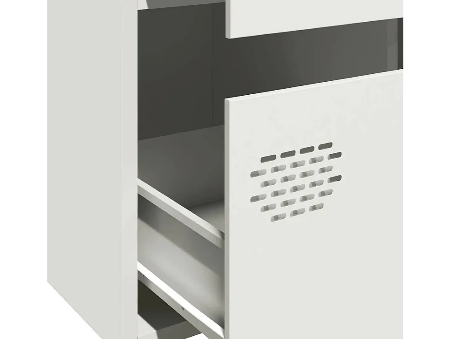 Aparador alto blanco 68x39x101,5 cm acero