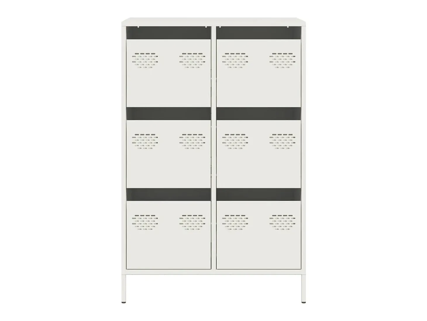 Aparador alto blanco 68x39x101,5 cm acero