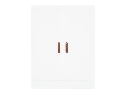 Aparador alto blanco 69,5x34x180 cm Madera contrachapada