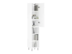 Aparador alto blanco 34,5x34x180 cm Madera contrachapada