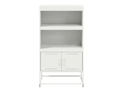 Aparador alto blanco 68,5x38,5x123,5 cm acero