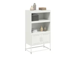 Aparador alto blanco 68,5x38,5x123,5 cm acero