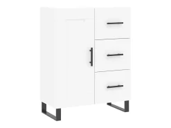 Aparador alto blanco 69,5x34x180 cm Madera contrachapada