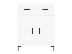 Aparador alto blanco 69,5x34x180 cm Madera contrachapada