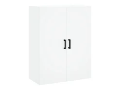 Aparador alto blanco 69,5x34x180 cm Madera contrachapada
