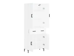 Aparador alto blanco 69,5x34x180 cm Madera contrachapada