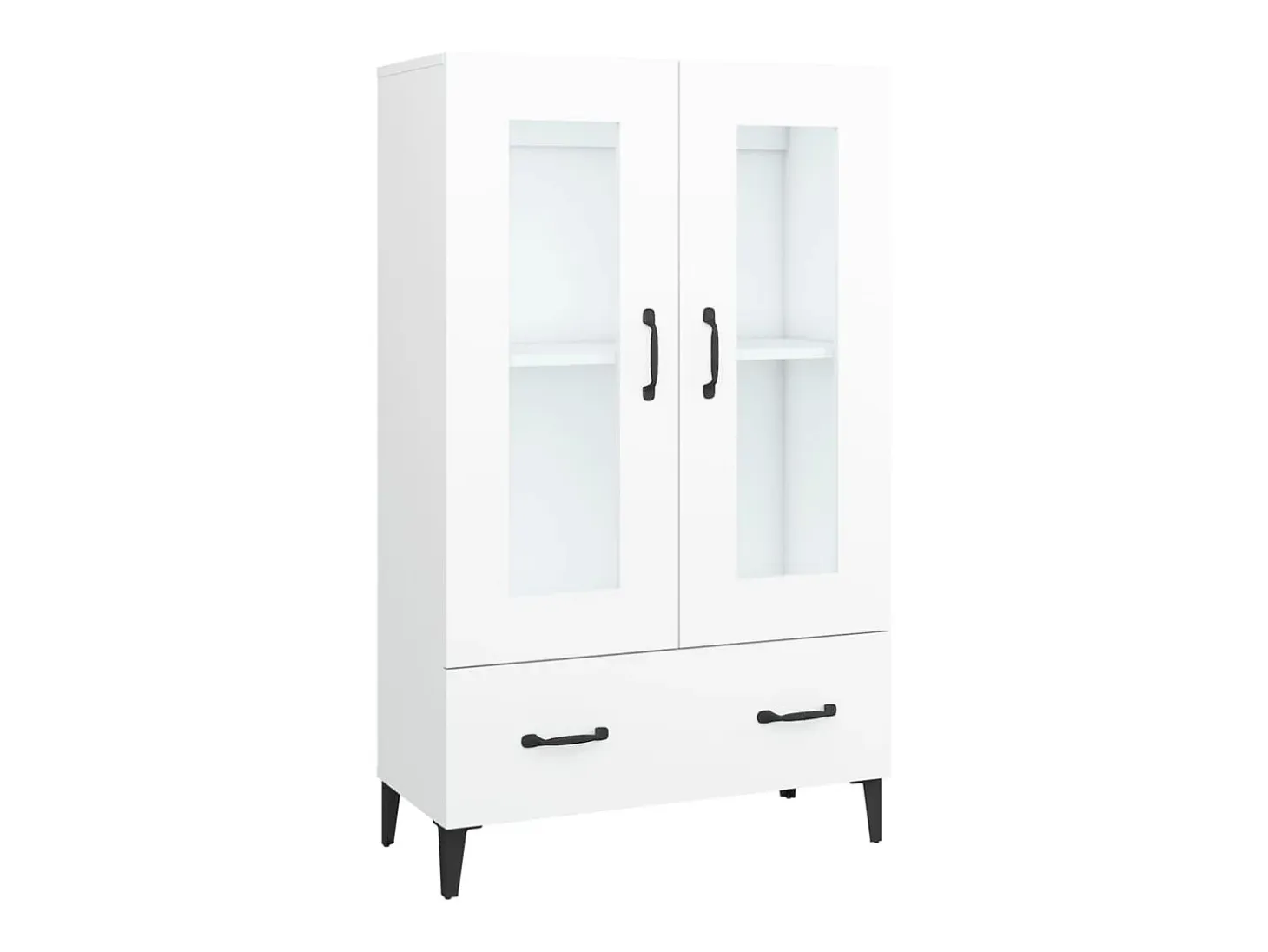 Aparador alto blanco 70x31x115 cm Madera contrachapada